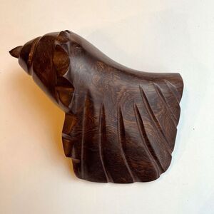 Mid Century Carved Wood Sea Shell Conch